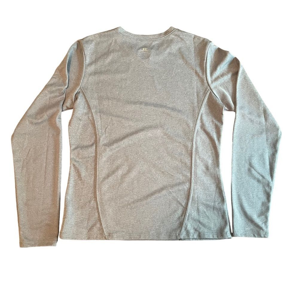UNDER ARMOUR Shirt Size Small Long Sleeve Gray Fitted Athletic Workout Gym